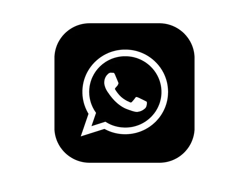 WhatsApp black square icon vector free download from Freevec