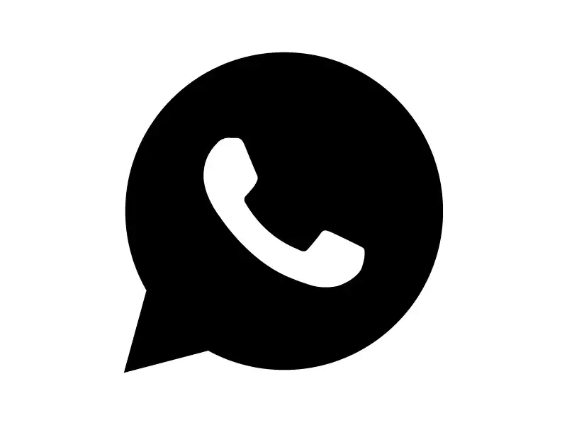 WhatsApp black icon vector free download